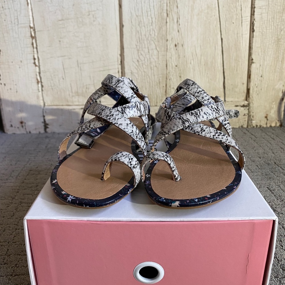 cabi Athena gladiator "python" sandals